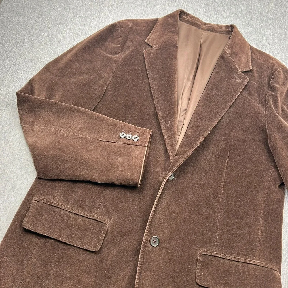 Gap Unstructured Two Button Blazer Mens Large Brown Sport Coat Fall Wedding